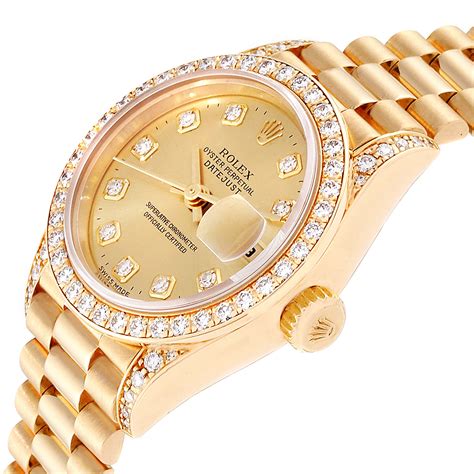 rolex gold with diamonds price